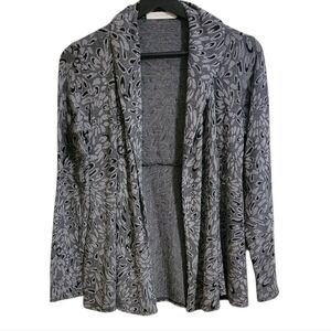 Cut Loose Gray Floral Cardigan